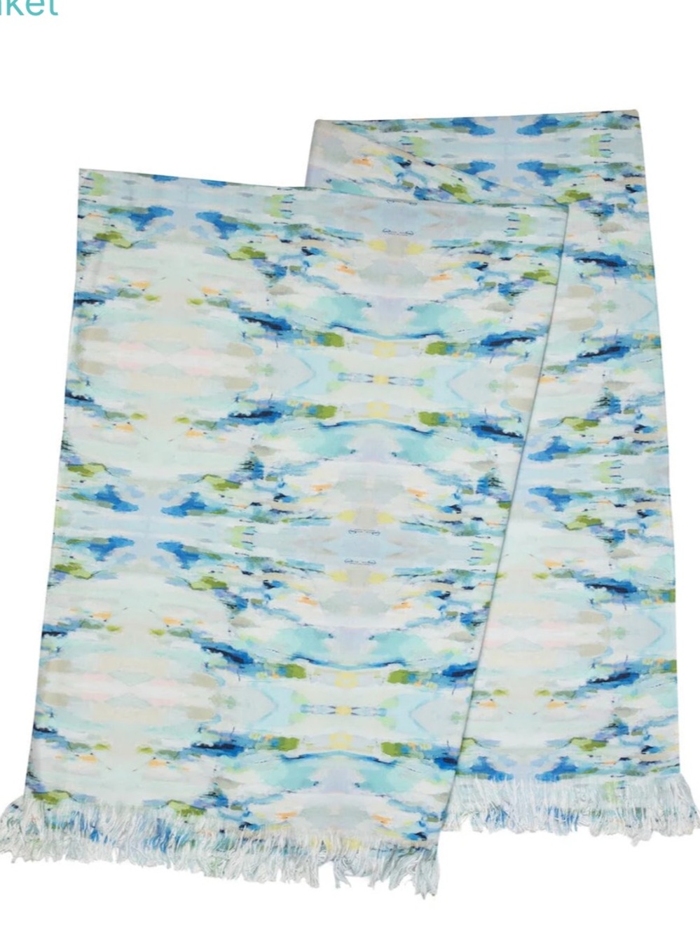 Laura Park Winter Green throw blanket